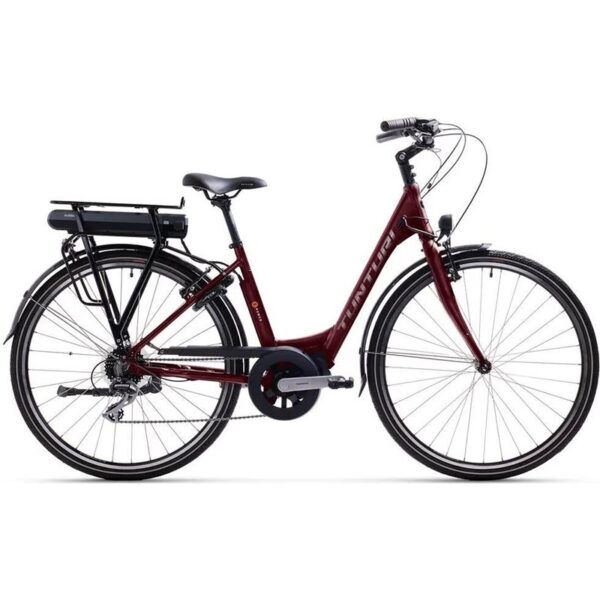 elcykel-dam-tunturi-epower-maroon-redchromeorange